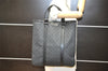 Authentic GUCCI Vintage Tote Hand Bag GG PVC Leather 322072 Black 3674K