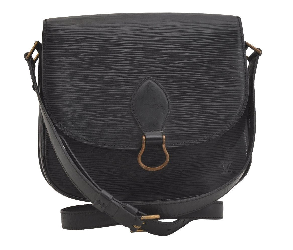Auth Louis Vuitton Epi Saint Cloud GM Shoulder Cross Body Bag M52192 Black 3677J