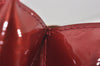 Authentic Louis Vuitton Vernis Reade PM Hand Bag Red M91088 LV 3681I