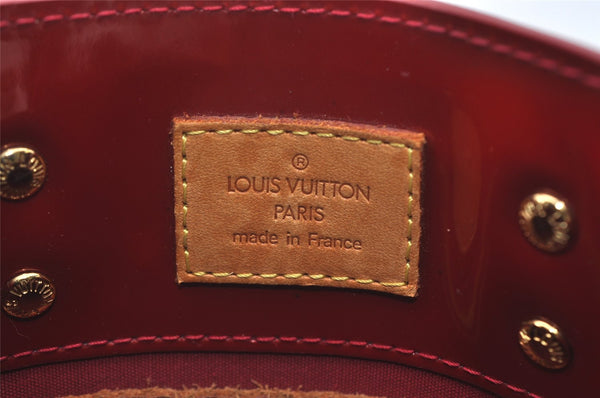 Authentic Louis Vuitton Vernis Reade PM Hand Bag Red M91088 LV 3681I