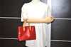 Authentic Louis Vuitton Vernis Reade PM Hand Bag Red M91088 LV 3681I