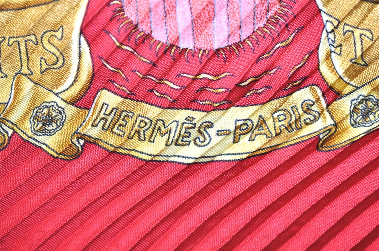 Authentic HERMES Pleats Scarf 