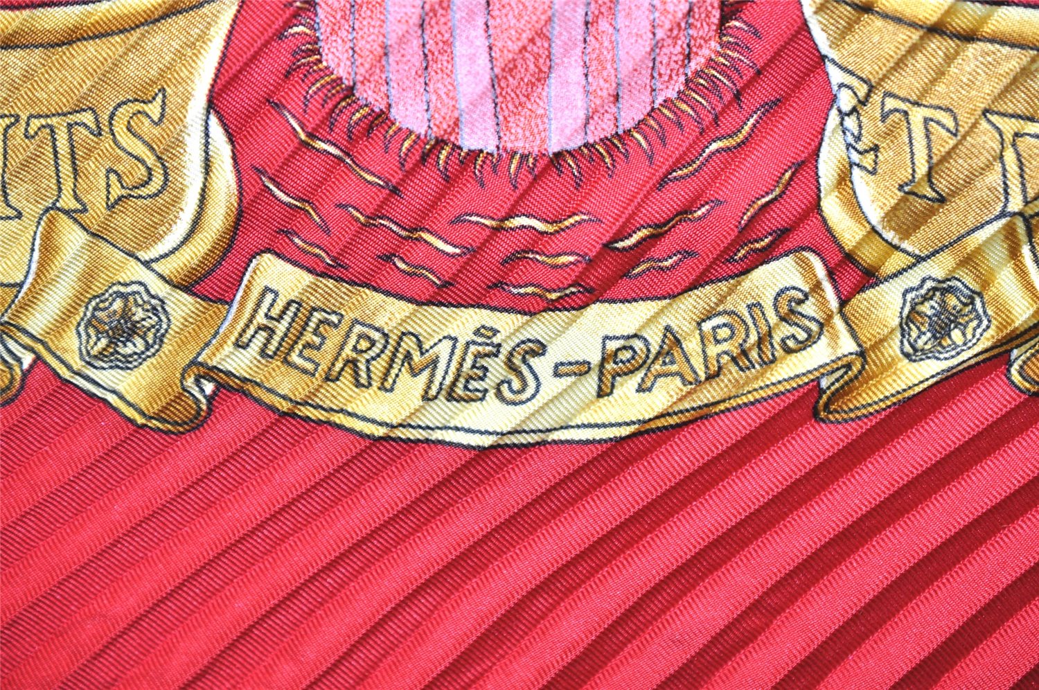 Authentic HERMES Pleats Scarf 