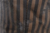Authentic FENDI Pequin Drawstring Shoulder Bag PVC Leather Brown Junk 3682I