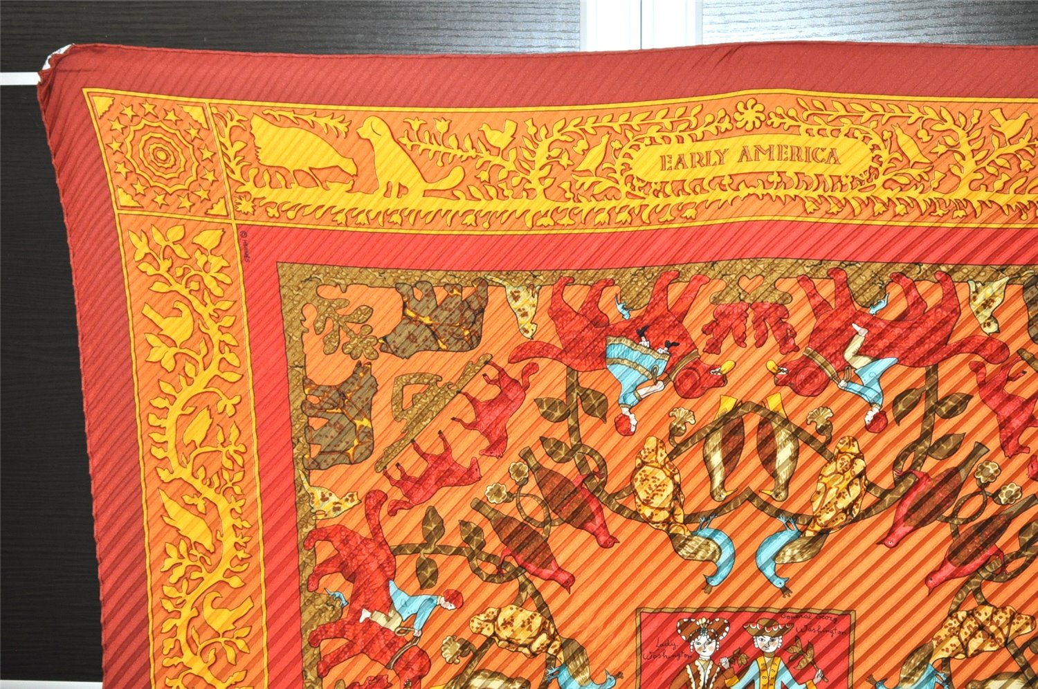 Authentic HERMES Pleats Scarf 