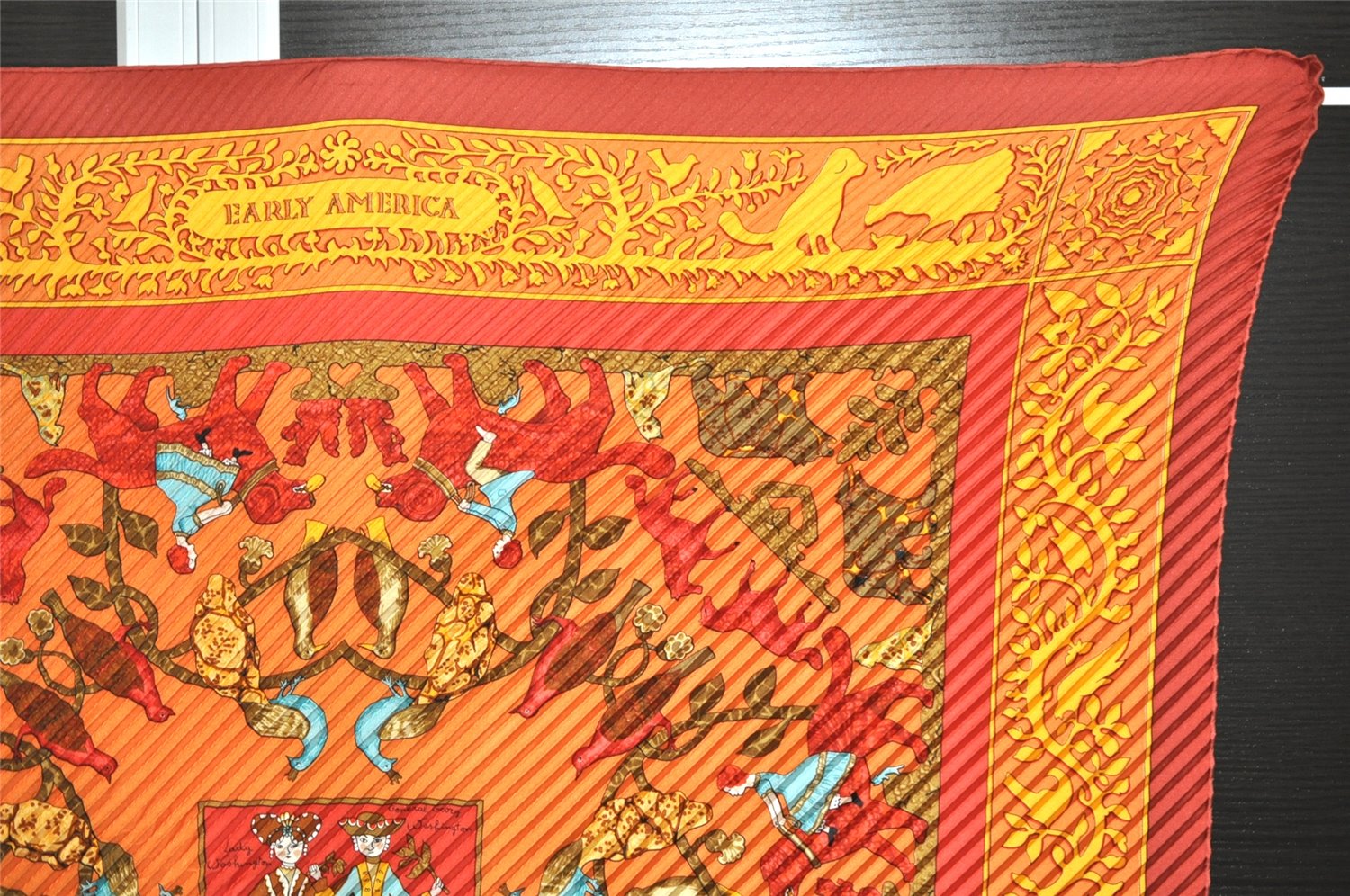 Authentic HERMES Pleats Scarf 