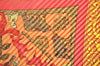 Authentic HERMES Pleats Scarf "EARLY AMERICA" Silk Brown Orange Box 3682K