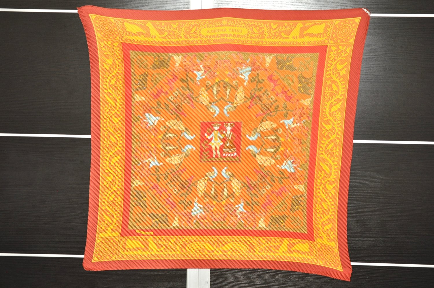 Authentic HERMES Pleats Scarf 