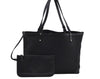 Authentic GUCCI Craft Shoulder Tote Bag GG Canvas Leather 247209 Black 3683J