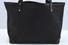 Authentic GUCCI Craft Shoulder Tote Bag GG Canvas Leather 247209 Black 3683J