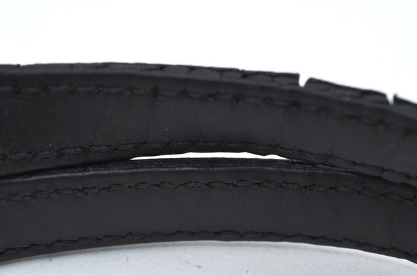 Authentic GUCCI Craft Shoulder Tote Bag GG Canvas Leather 247209 Black 3683J