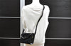 Authentic Christian Dior Shoulder Cross Body Bag Purse Suede Enamel Black 3684I