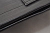 Authentic VALENTINO Vintage Clutch Hand Bag Purse Leather Black 3685I