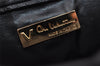 Authentic VALENTINO Vintage Clutch Hand Bag Purse Leather Black 3685I