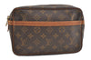 Authentic Louis Vuitton Monogram Compiegne 23 Clutch Hand Bag M51847 LV 3685J
