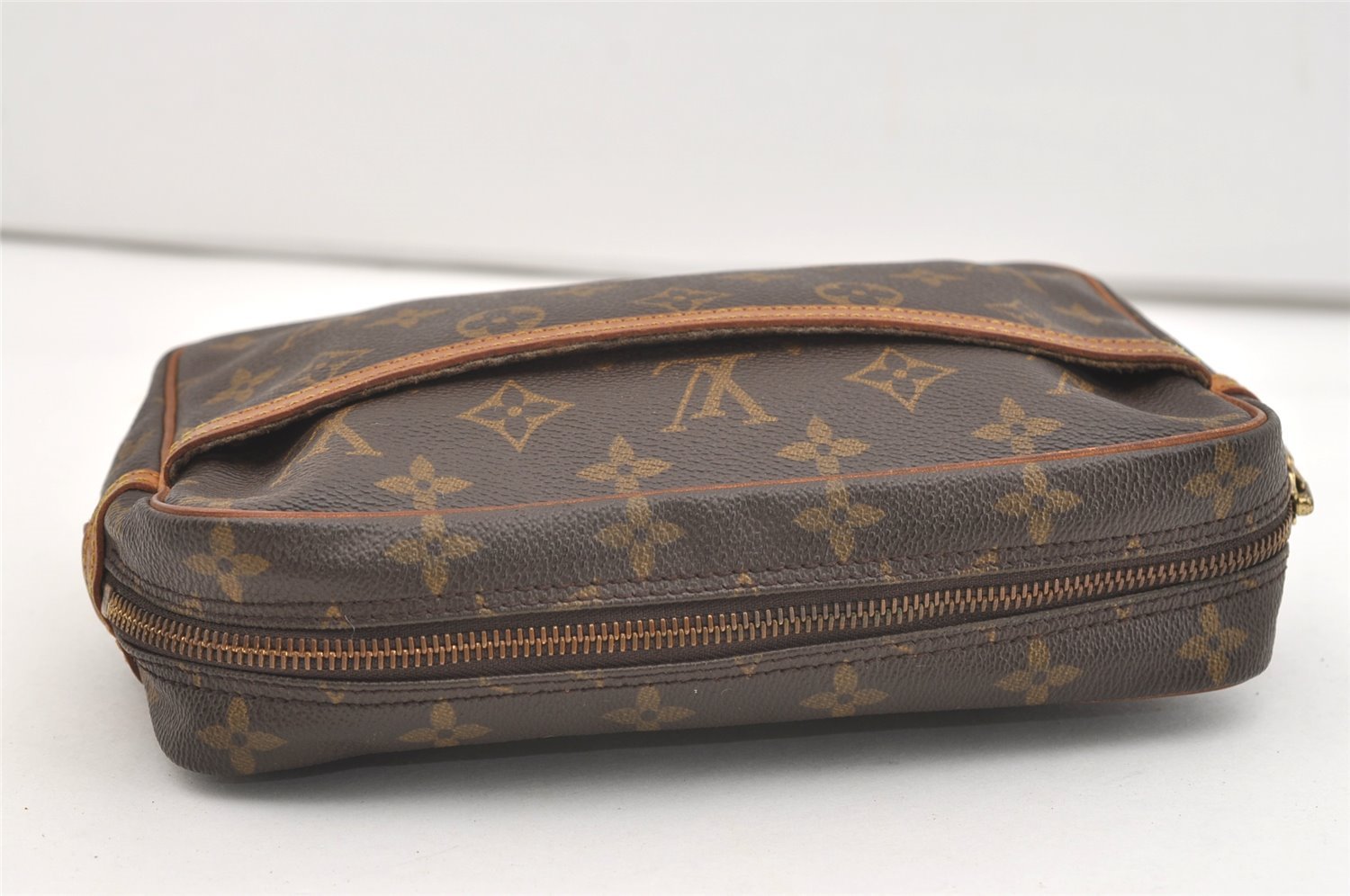 Authentic Louis Vuitton Monogram Compiegne 23 Clutch Hand Bag M51847 LV 3685J