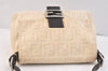 Authentic FENDI Zucca Mamma Baguette Shoulder Bag Canvas Leather Beige 3685K