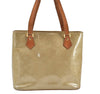 Authentic Louis Vuitton Vernis Houston Shoulder Hand Bag Beige M91340 LV 3686I