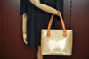 Authentic Louis Vuitton Vernis Houston Shoulder Hand Bag Beige M91340 LV 3686I