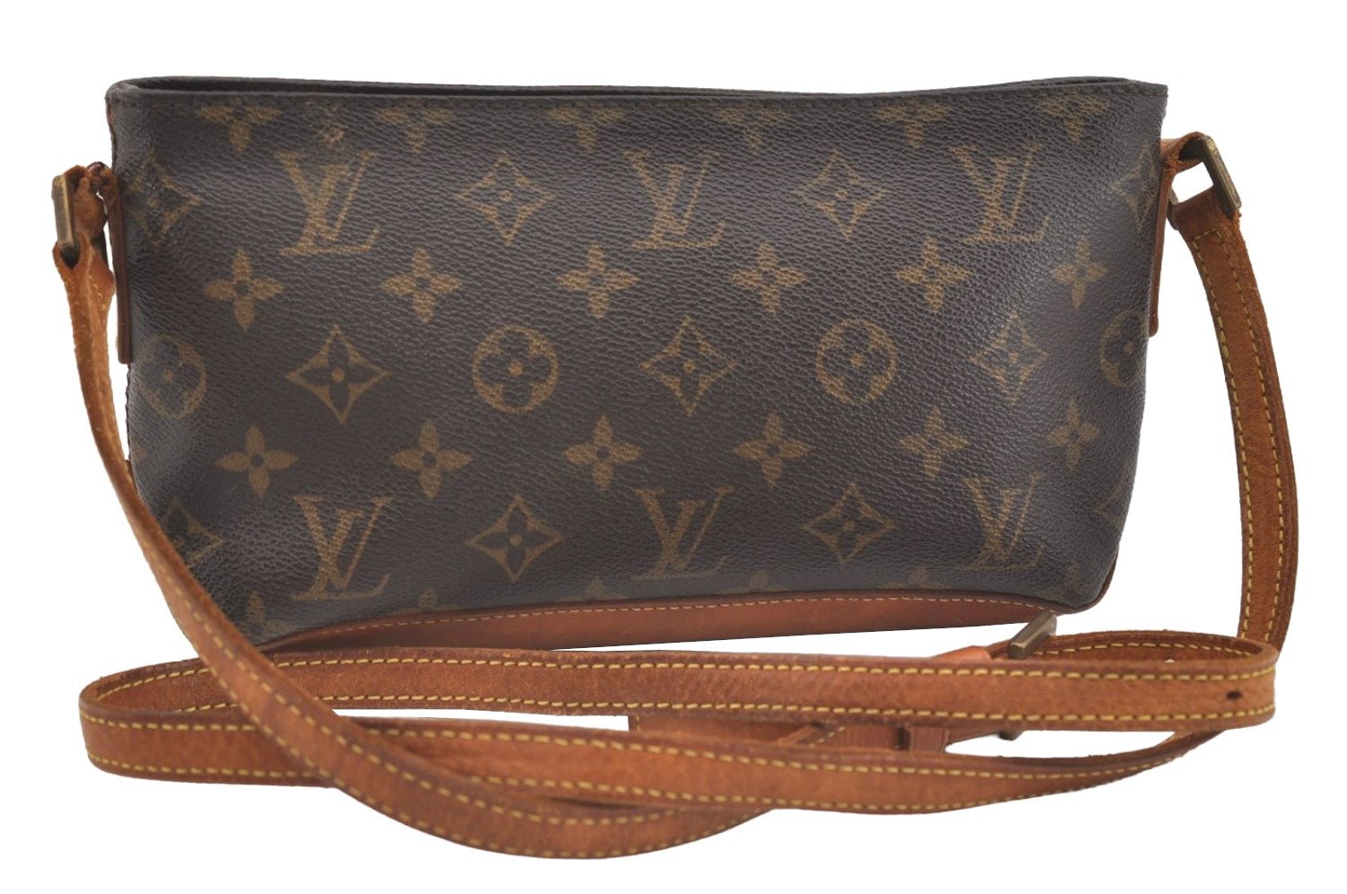 Authentic Louis Vuitton Monogram Trotteur Shoulder Cross Bag M51240 Junk 3686J