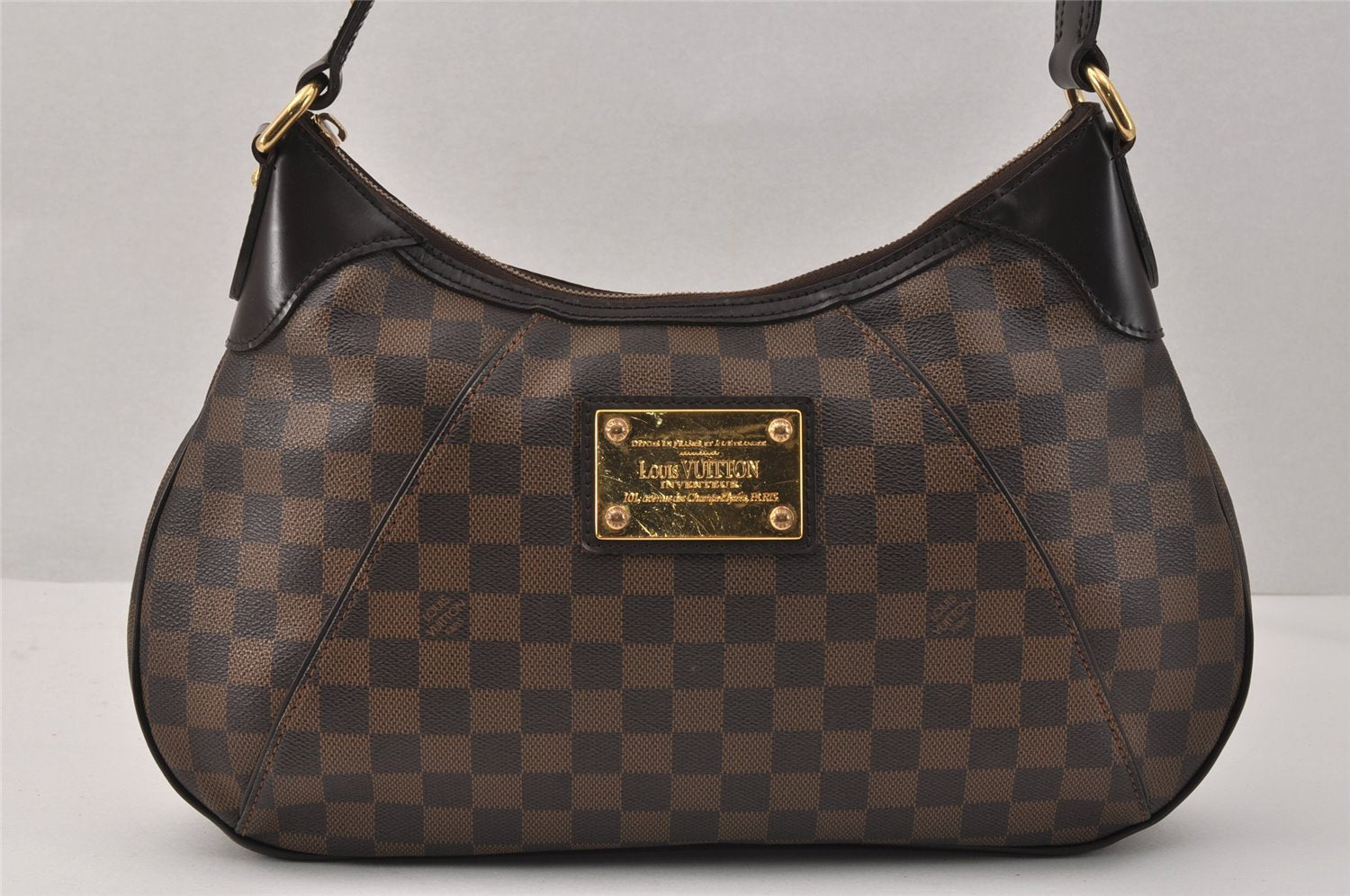 Authentic Louis Vuitton Damier Thames GM Shoulder Hand Bag N48181 LV Junk 3686K