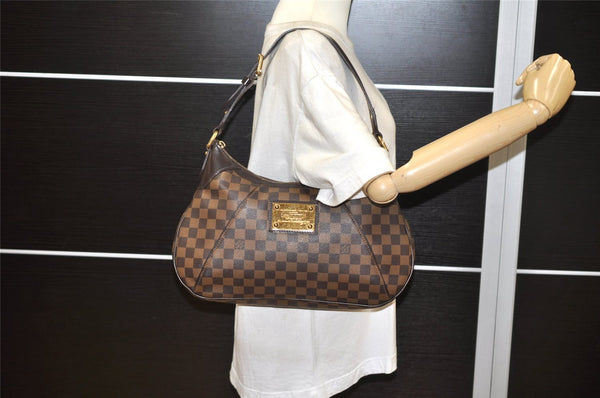 Authentic Louis Vuitton Damier Thames GM Shoulder Hand Bag N48181 LV Junk 3686K