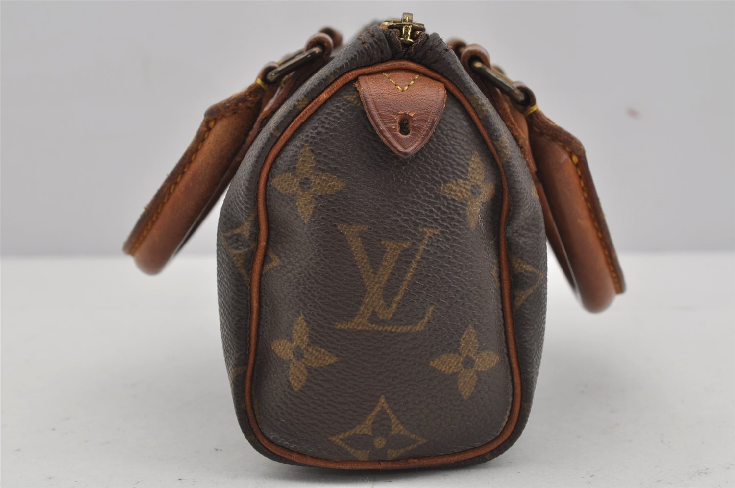 Authentic Louis Vuitton Monogram Mini Speedy Hand Bag Purse M41534 LV 3687J