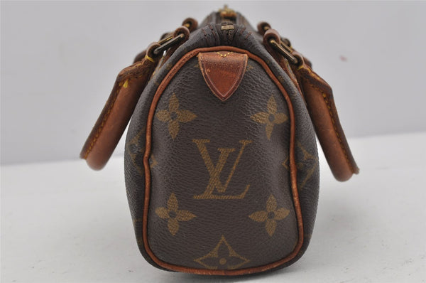 Authentic Louis Vuitton Monogram Mini Speedy Hand Bag Purse M41534 LV 3687J