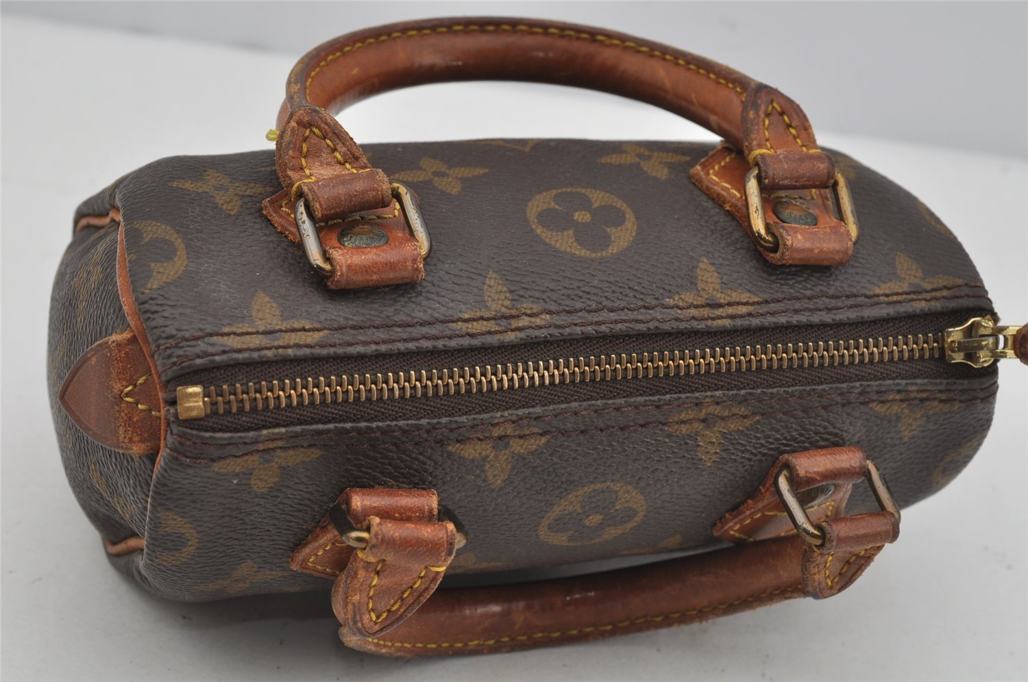 Authentic Louis Vuitton Monogram Mini Speedy Hand Bag Purse M41534 LV 3687J