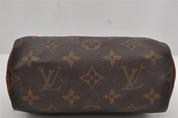 Authentic Louis Vuitton Monogram Mini Speedy Hand Bag Purse M41534 LV 3687J