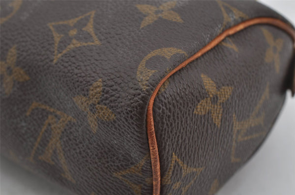 Authentic Louis Vuitton Monogram Mini Speedy Hand Bag Purse M41534 LV 3687J