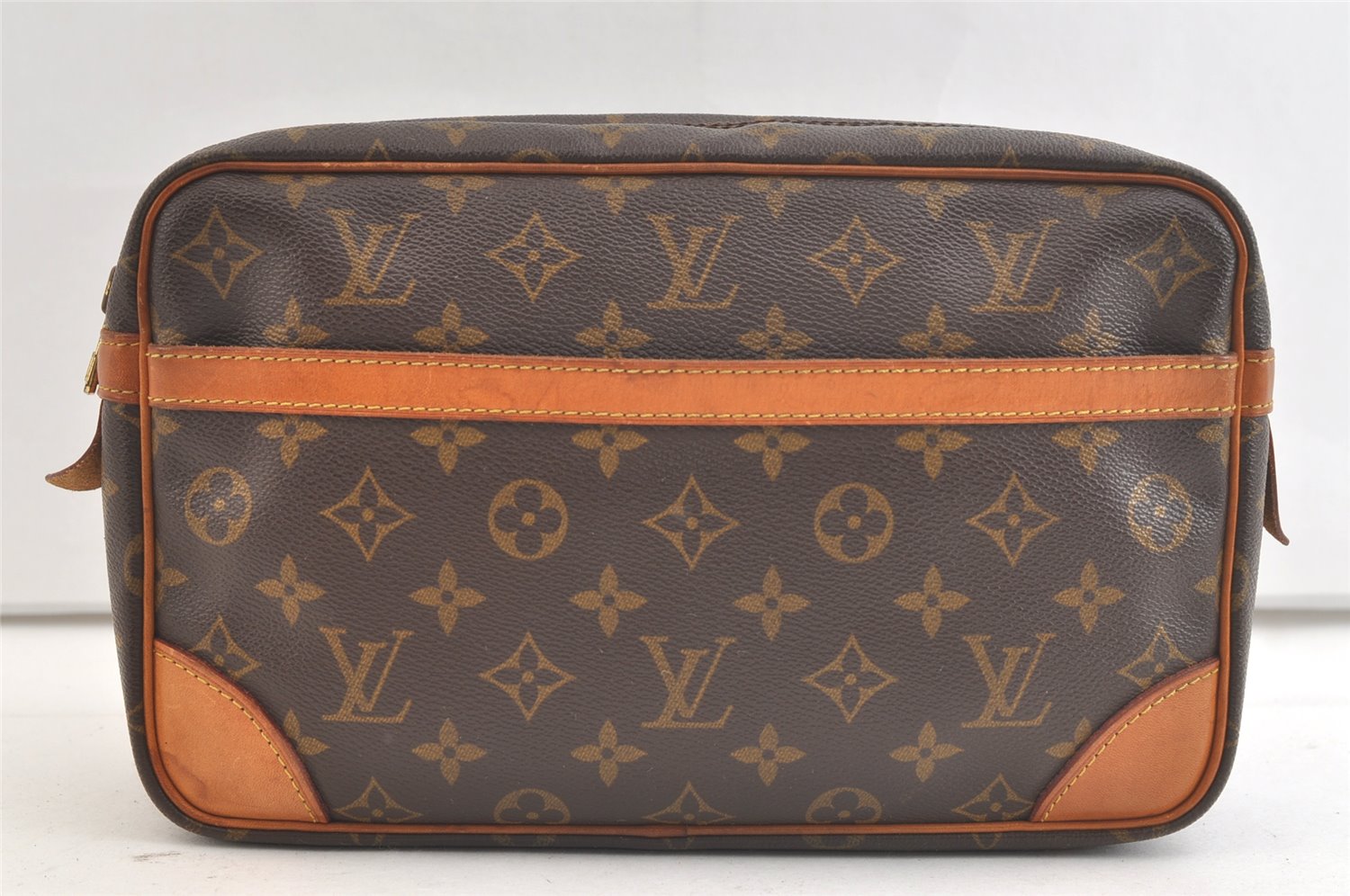 Authentic Louis Vuitton Monogram Compiegne 28 Clutch Hand Bag M51845 LV 3687K