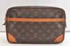 Authentic Louis Vuitton Monogram Compiegne 28 Clutch Hand Bag M51845 LV 3687K