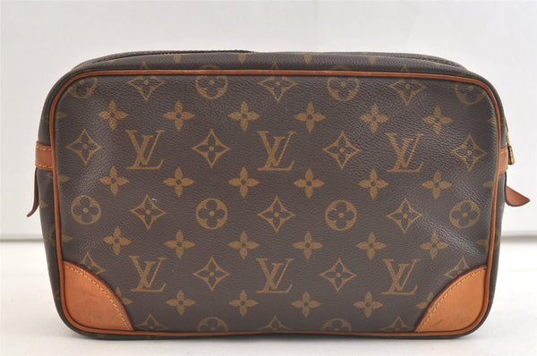 Authentic Louis Vuitton Monogram Compiegne 28 Clutch Hand Bag M51845 LV 3687K
