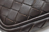 Authentic BOTTEGA VENETA Intrecciato Leather Shoulder Pouch Purse Brown 3688K