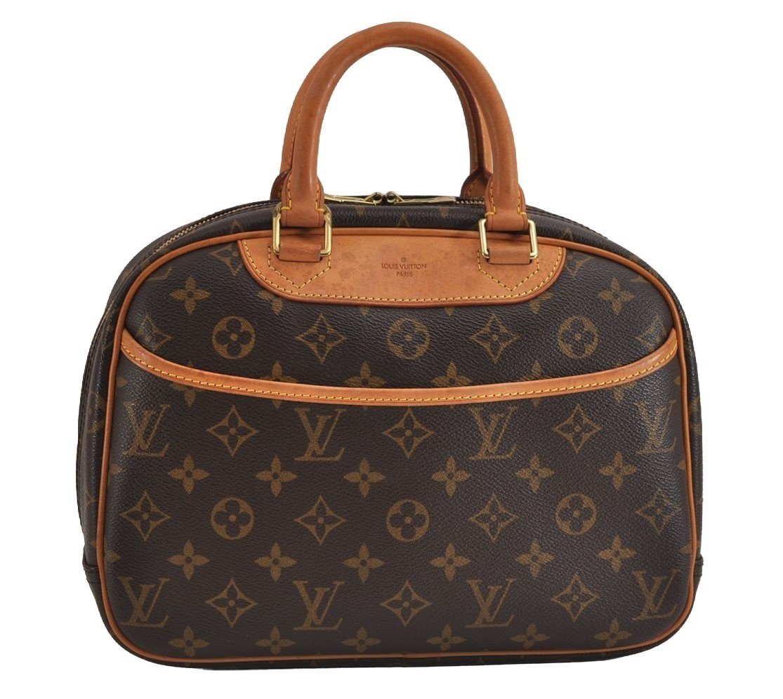 Authentic Louis Vuitton Monogram Trouville Hand Bag Purse M42228 LV 3689J