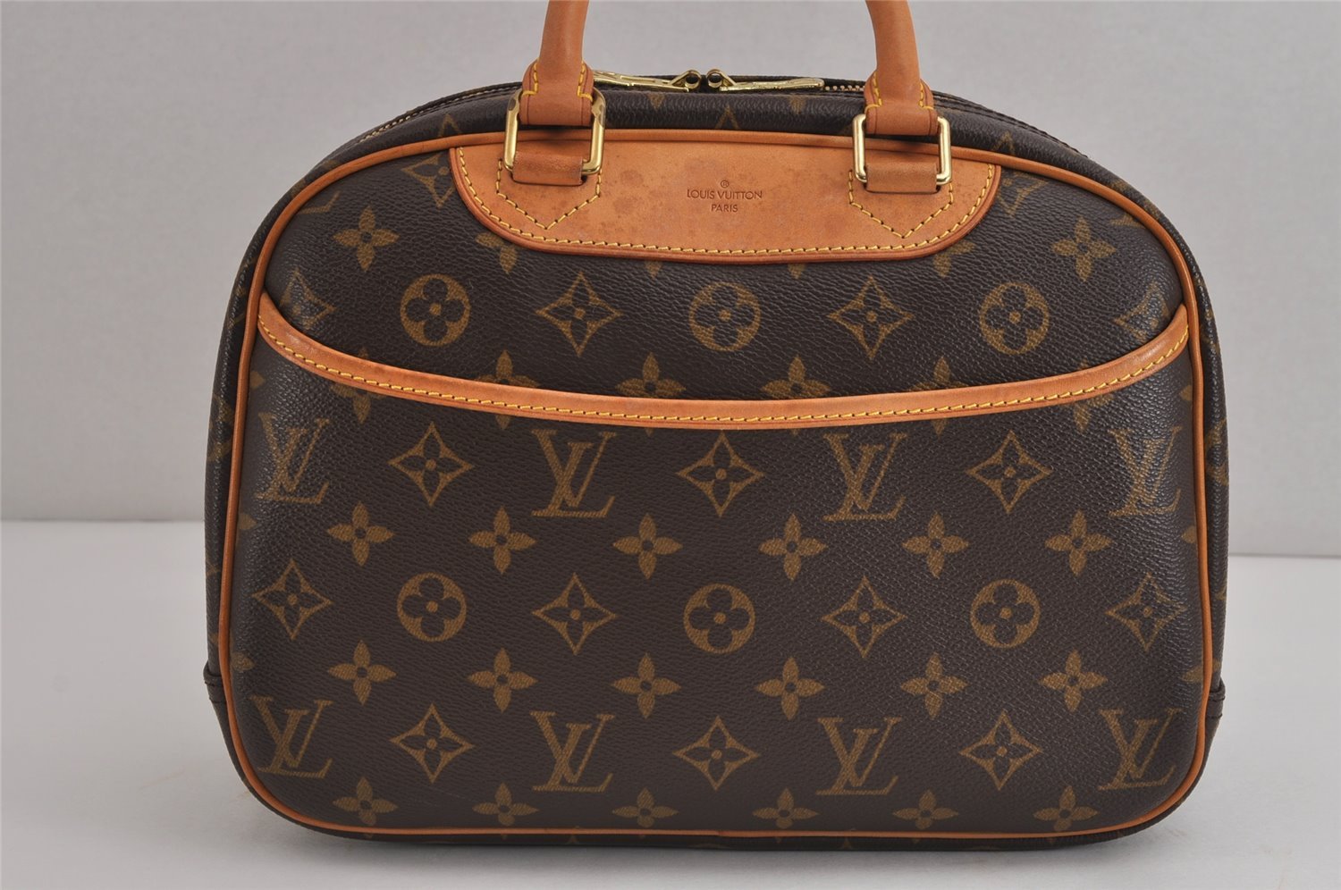 Authentic Louis Vuitton Monogram Trouville Hand Bag Purse M42228 LV 3689J