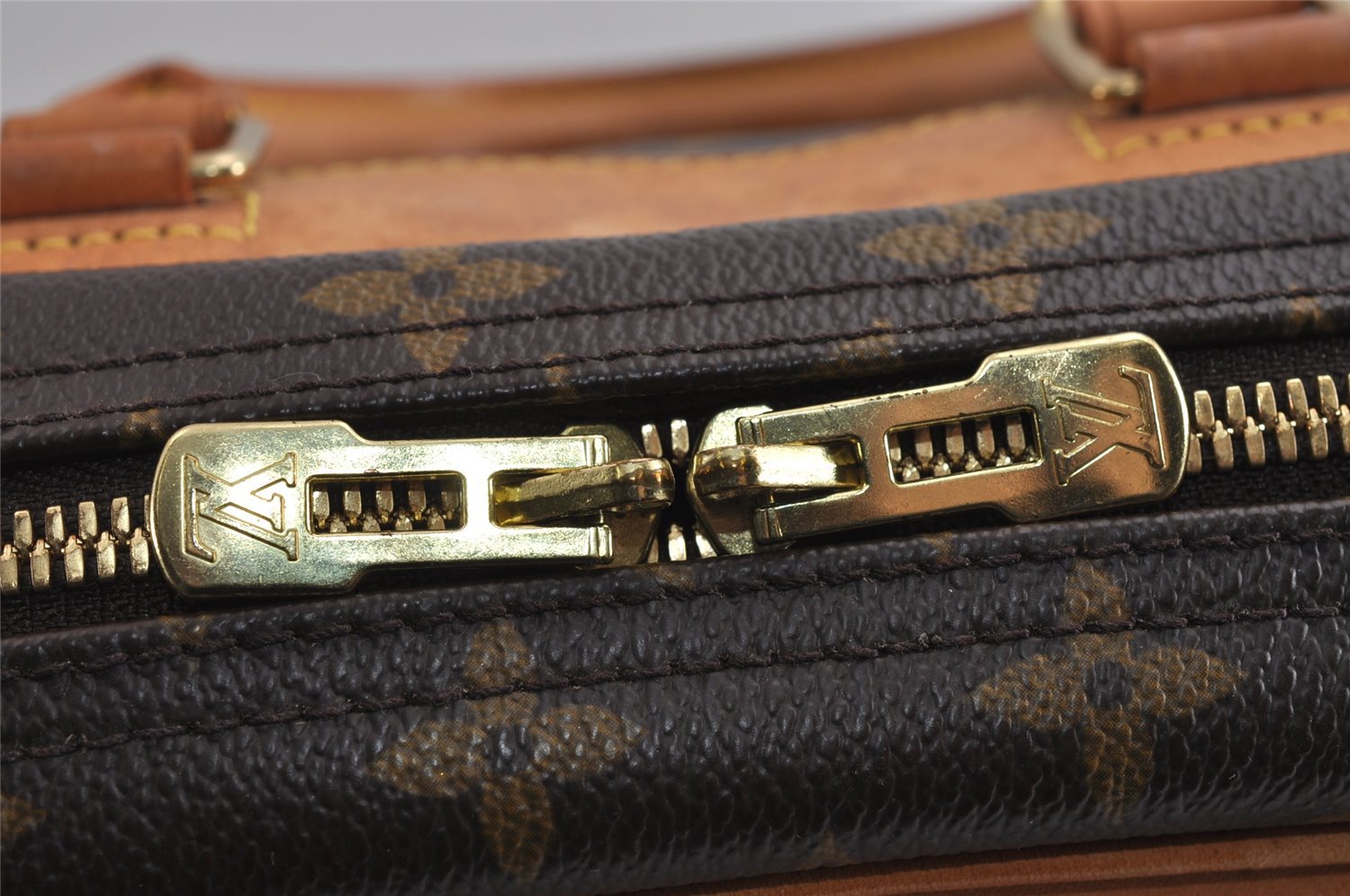 Authentic Louis Vuitton Monogram Trouville Hand Bag Purse M42228 LV 3689J