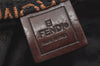 Authentic FENDI Zucca Vintage Folding Tote Hand Bag Nylon Leather Brown 3689K