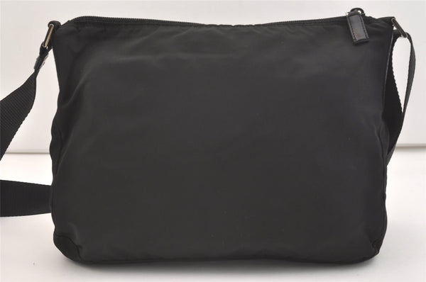 Authentic PRADA Nylon Tessuto Leather Shoulder Cross Body Bag Purse Black 3690J