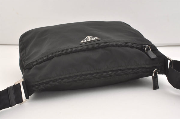 Authentic PRADA Nylon Tessuto Leather Shoulder Cross Body Bag Purse Black 3690J