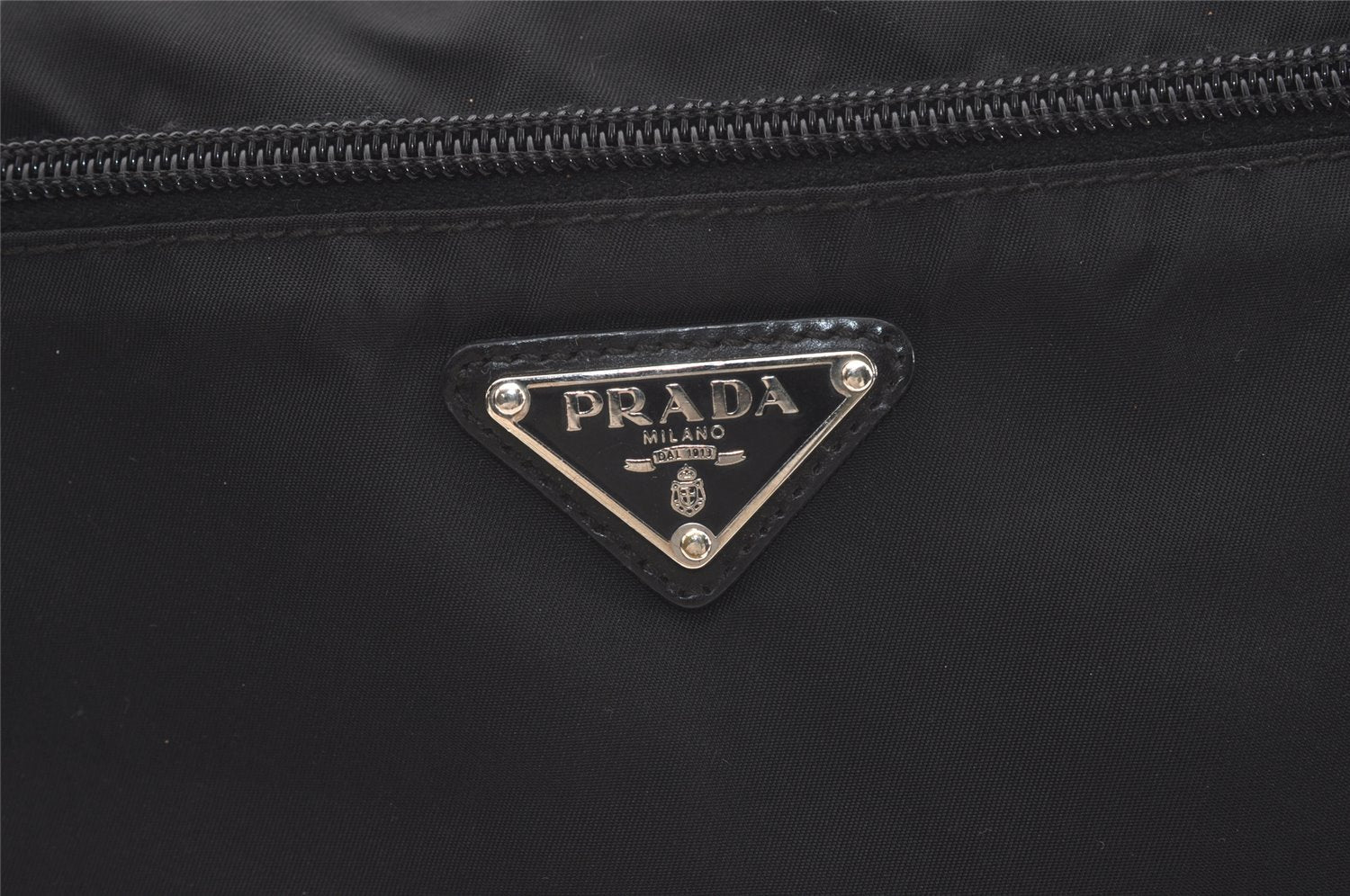 Authentic PRADA Nylon Tessuto Leather Shoulder Cross Body Bag Purse Black 3690J