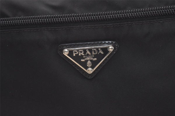 Authentic PRADA Nylon Tessuto Leather Shoulder Cross Body Bag Purse Black 3690J