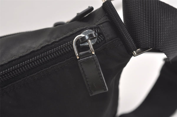 Authentic PRADA Nylon Tessuto Leather Shoulder Cross Body Bag Purse Black 3690J