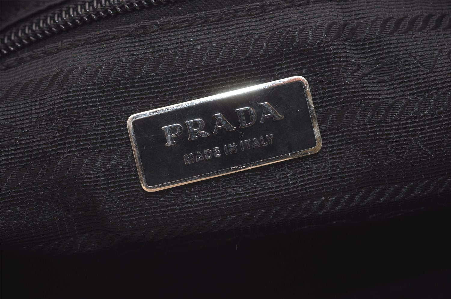 Authentic PRADA Nylon Tessuto Leather Shoulder Cross Body Bag Purse Black 3690J