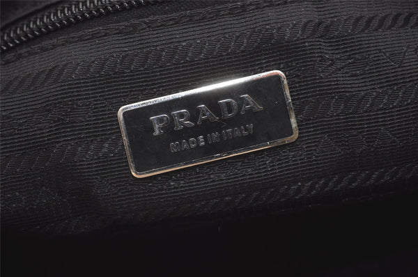 Authentic PRADA Nylon Tessuto Leather Shoulder Cross Body Bag Purse Black 3690J