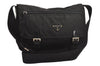 Authentic PRADA Nylon Tessuto Leather Shoulder Cross Body Bag Black 3691J