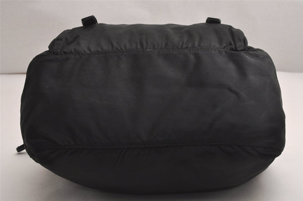 Authentic PRADA Nylon Tessuto Leather Shoulder Cross Body Bag Black 3691J