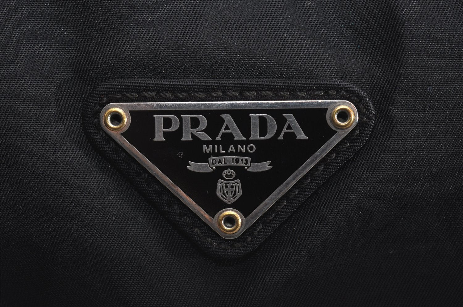 Authentic PRADA Nylon Tessuto Leather Shoulder Cross Body Bag Black 3691J