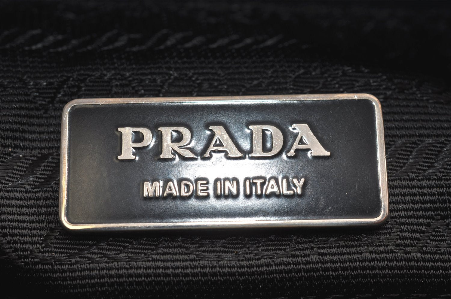 Authentic PRADA Nylon Tessuto Leather Shoulder Cross Body Bag Black 3691J